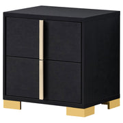Marceline 2-drawer Nightstand Black - detail 4