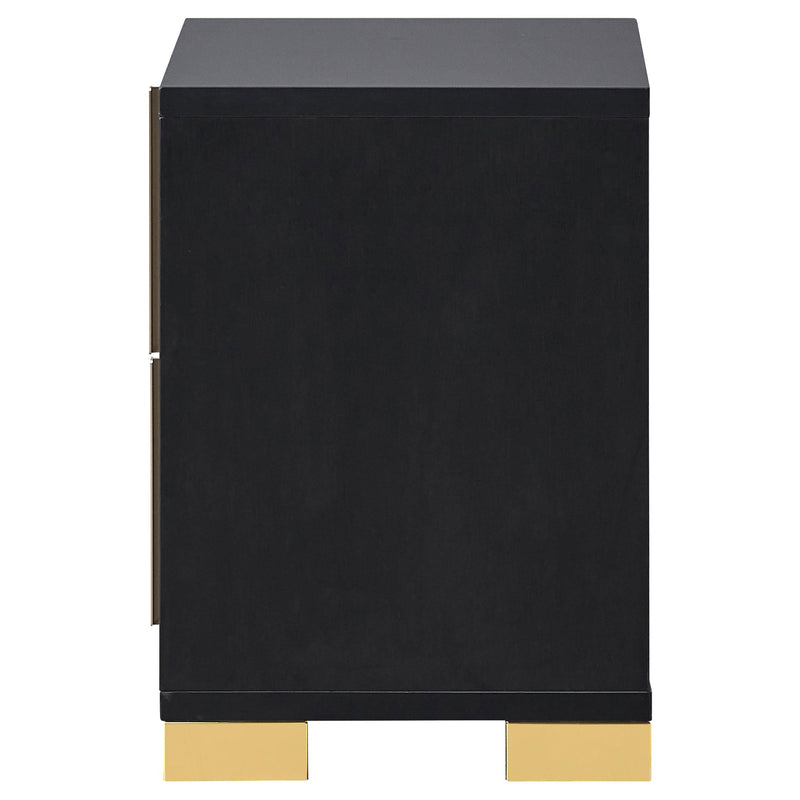 Marceline 2-drawer Nightstand Black - detail 5