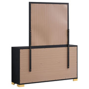 Marceline 6-drawer Dresser with Mirror Black - detail 6