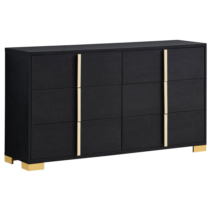 Marceline 6-drawer Dresser Black - alternate view