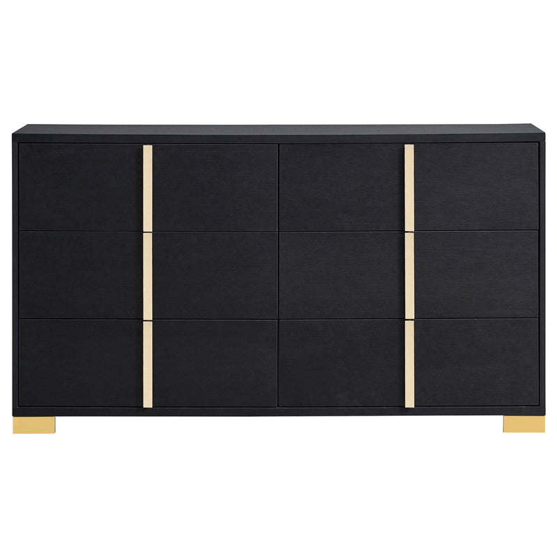 Marceline 6-drawer Dresser Black - detail 3