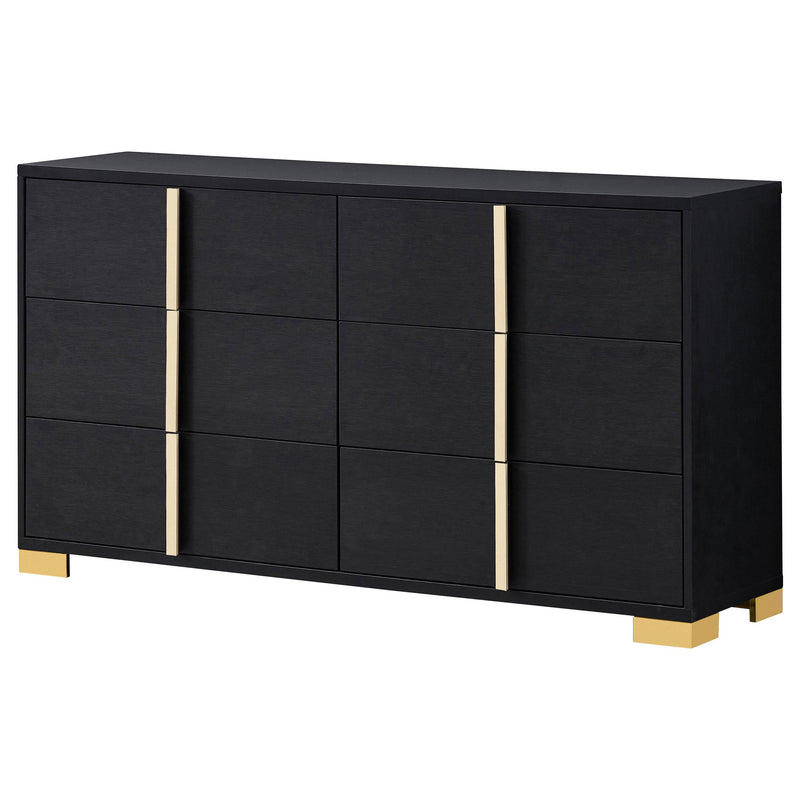 Marceline 6-drawer Dresser Black - detail 4