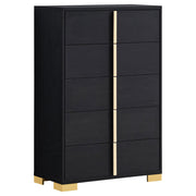 Marceline 5-drawer Bedroom Chest Black - alternate view