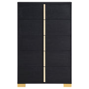 Marceline 5-drawer Bedroom Chest Black - detail 3