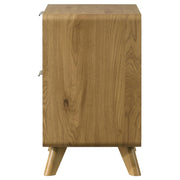 Bennett 2-drawer Bedroom Nightstand Bedside Table Light Oak - detail 5