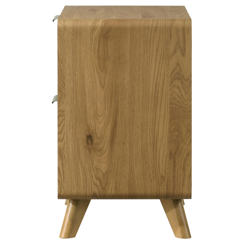 Bennett 2-drawer Bedroom Nightstand Bedside Table Light Oak - detail 5