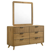 Bennett 6-drawer Bedroom Dresser and Mirror Set Light Oak - alternate view