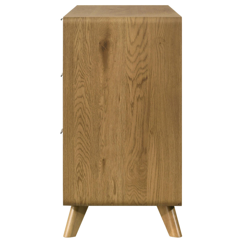 Bennett 6-drawer Bedroom Dresser Cabinet Light Oak - detail 5