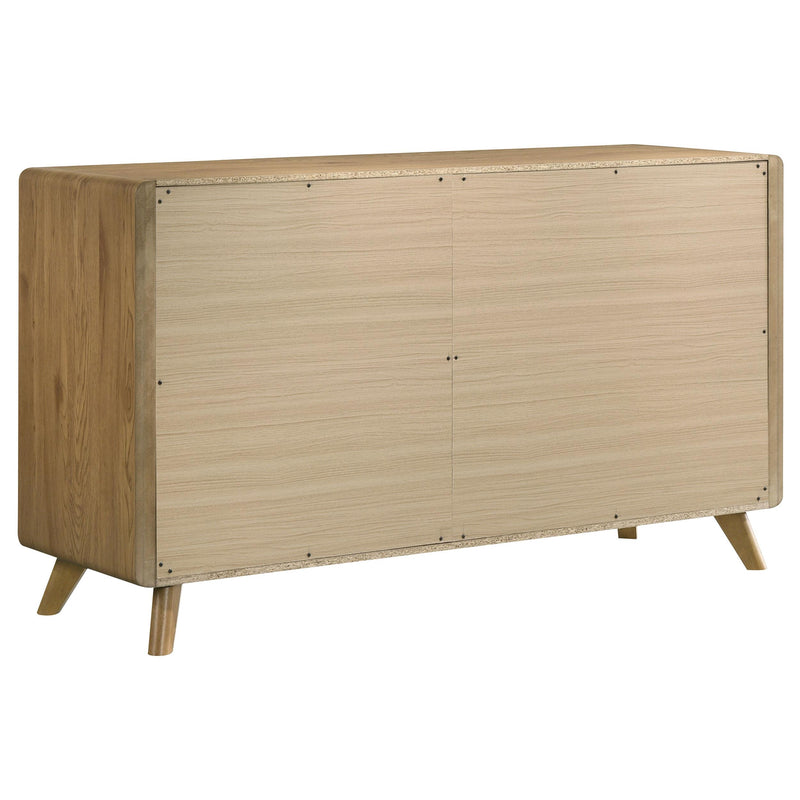 Bennett 6-drawer Bedroom Dresser Cabinet Light Oak - detail 6