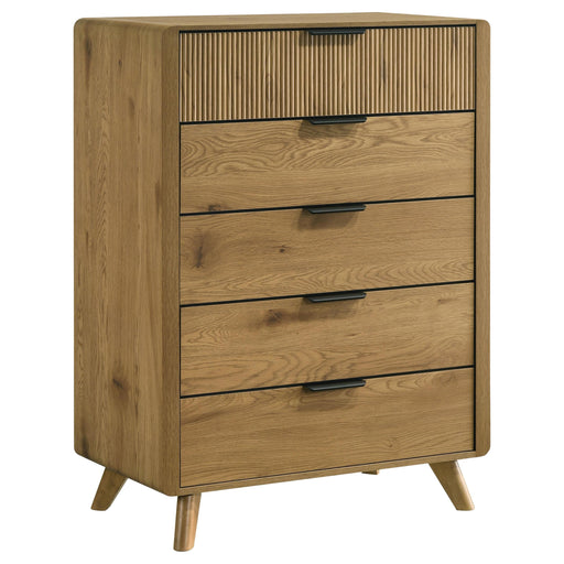 Bennett 5-drawer Bedroom Chest of Drawers Light Oak - alternate view