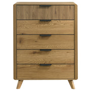 Bennett 5-drawer Bedroom Chest of Drawers Light Oak - detail 3
