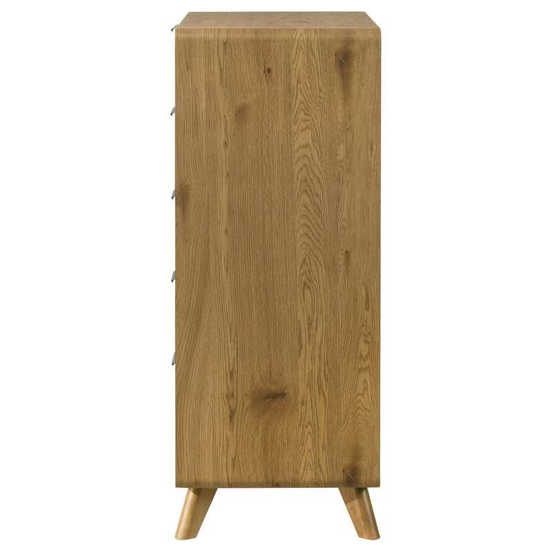 Bennett 5-drawer Bedroom Chest of Drawers Light Oak - detail 5