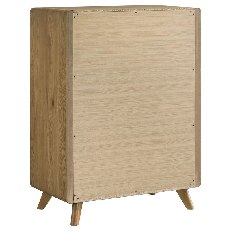 Bennett 5-drawer Bedroom Chest of Drawers Light Oak - detail 6