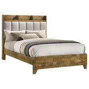 Henderson 57-inch Queen Bookcase Panel Bed Medium Oak - detail 3