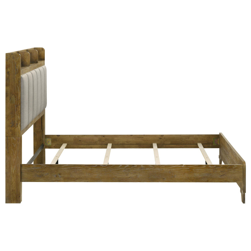 Henderson 57-inch Queen Bookcase Panel Bed Medium Oak - detail 6