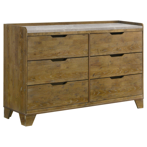 Henderson 6-drawer Bedroom Dresser Cabinet Medium Oak - alternate view