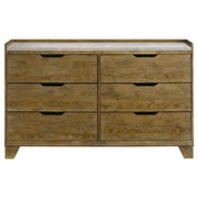 Henderson 6-drawer Bedroom Dresser Cabinet Medium Oak - detail 3