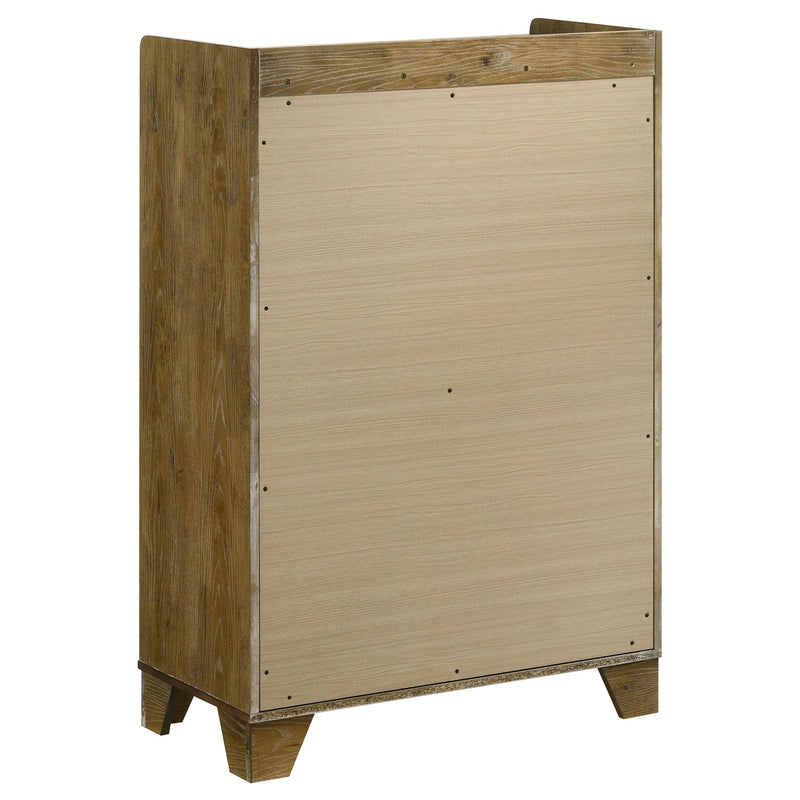 Henderson 5-drawer Bedroom Chest of Drawers Medium Oak - detail 4