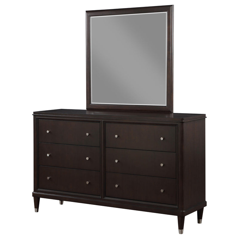 Emberlyn 6-drawer Dresser with Mirror Brown - detail 4