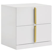 Ines 5-piece Queen Bedroom Set Grey and White High Gloss - detail 5