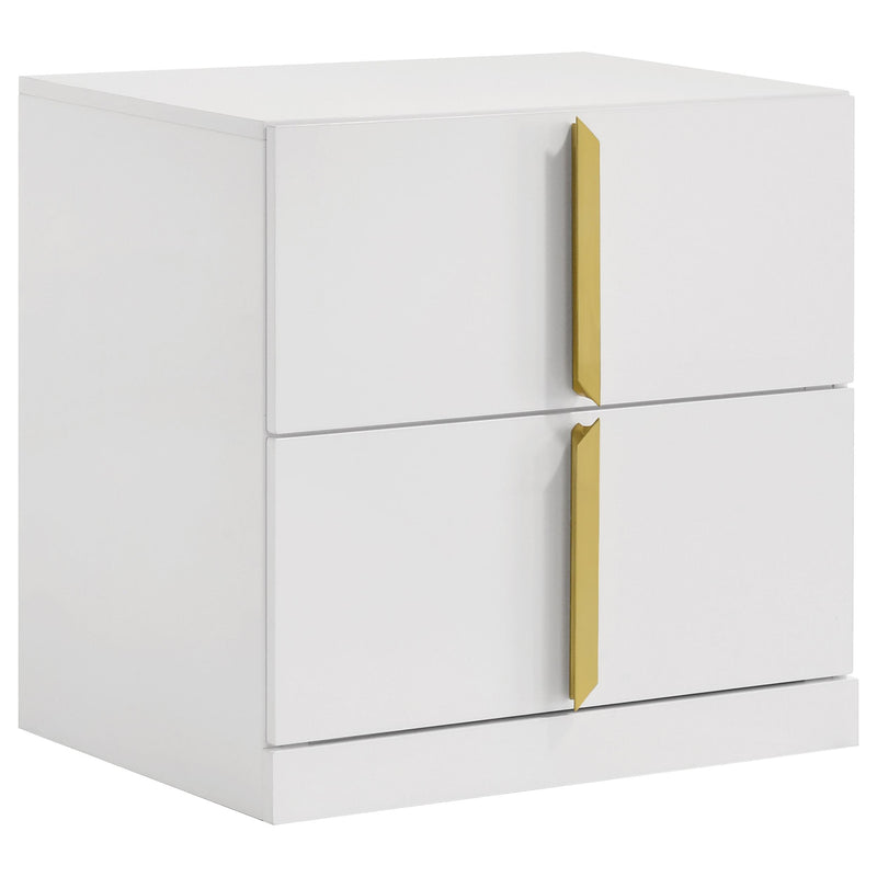 Ines 5-piece Queen Bedroom Set Grey and White High Gloss - detail 5