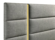 Ines 56-inch Fabric Upholstered Queen Panel Bed Grey - detail 7