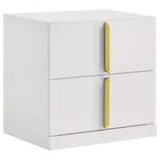Ines 5-piece Queen Bedroom Set Navy and White High Gloss - detail 5