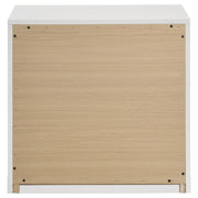 Ines 2-drawer Nightstand Bedside Table White High Gloss - detail 5