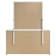 Ines 6-drawer Bedroom Dresser with Mirror White High Gloss - detail 5