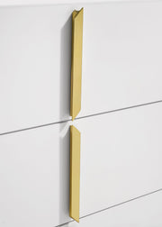 Ines 6-drawer Bedroom Dresser with Mirror White High Gloss - detail 8
