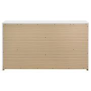 Ines 6-drawer Bedroom Dresser Cabinet White High Gloss - detail 5