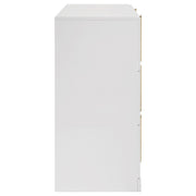 Ines 6-drawer Bedroom Dresser Cabinet White High Gloss - detail 6