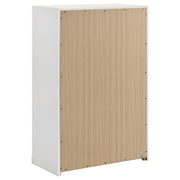 Ines 5-drawer Bedroom Chest of Drawers White High Gloss - detail 4