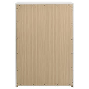 Ines 5-drawer Bedroom Chest of Drawers White High Gloss - detail 5