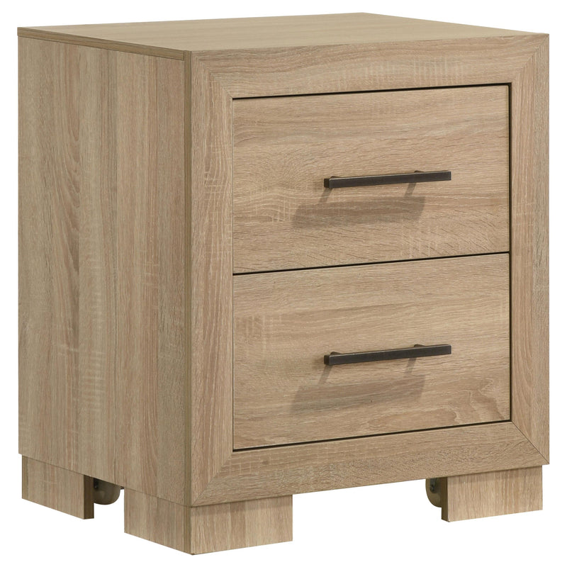 Arielle 5-Piece Queen Upholstered Bedroom Set Light Oak - detail 5