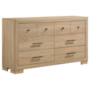 Arielle 5-Piece Queen Upholstered Bedroom Set Light Oak - detail 7