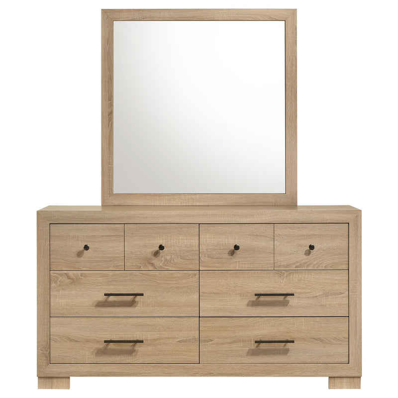 Arielle Dresser and Mirror Set with Mixed Hardware Light Oak - detail 3