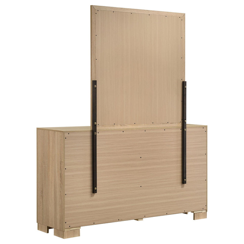 Arielle Dresser and Mirror Set with Mixed Hardware Light Oak - detail 4