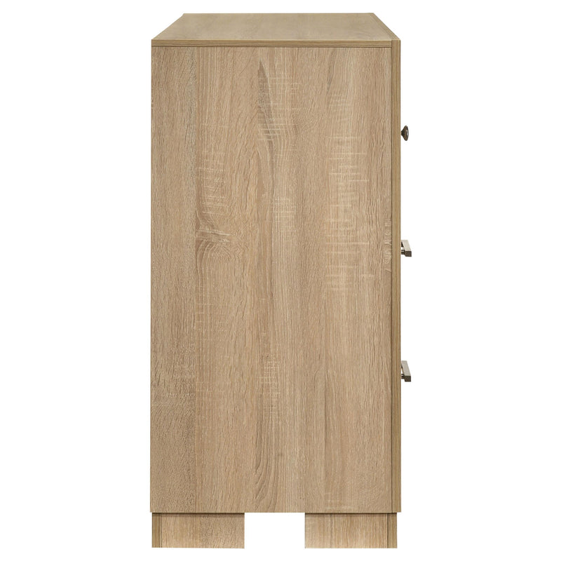Arielle Bedroom Dresser with Mixed Hardware Light Oak - detail 6
