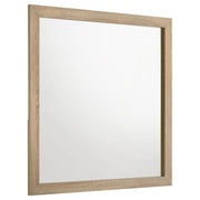 Arielle Dresser Mirror with Wood-Look Frame Light Oak - alternate view