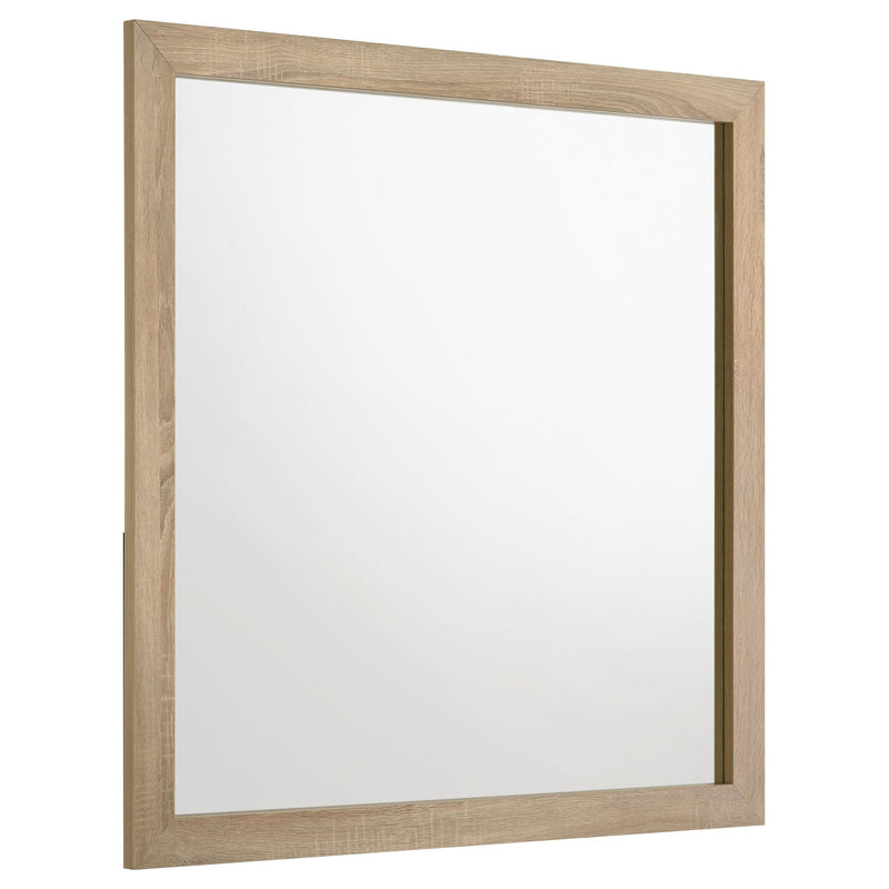 Arielle Dresser Mirror with Wood-Look Frame Light Oak - alternate view