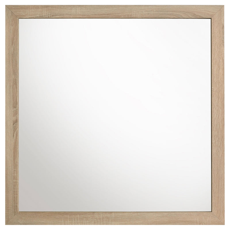 Arielle Dresser Mirror with Wood-Look Frame Light Oak - detail 3