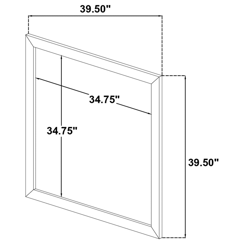 Arielle Dresser Mirror with Wood-Look Frame Light Oak - detail 5