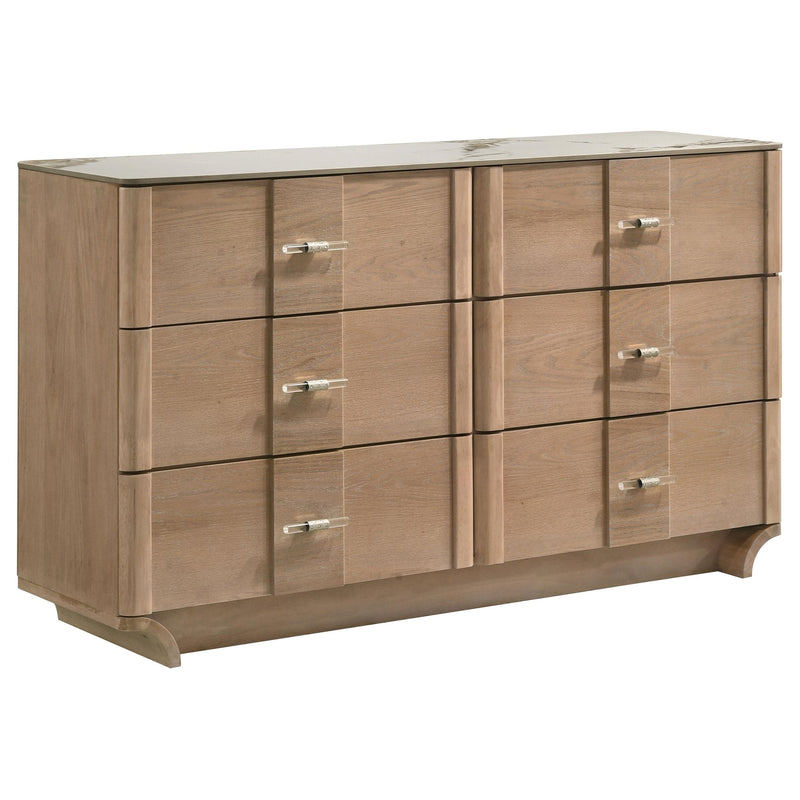 Leanne 5-piece Queen Bedroom Set Light Oak - detail 7