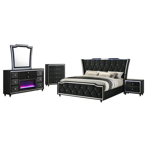 Lorient 5-piece Queen Bedroom Set Black - alternate view
