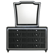 Lorient 8-drawer LED Dresser with Mirror Black - detail 3