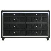 Lorient 8-drawer LED Bedroom Dresser Cabinet Black - detail 3