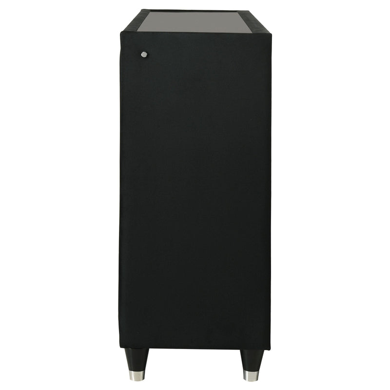 Lorient 8-drawer LED Bedroom Dresser Cabinet Black - detail 5