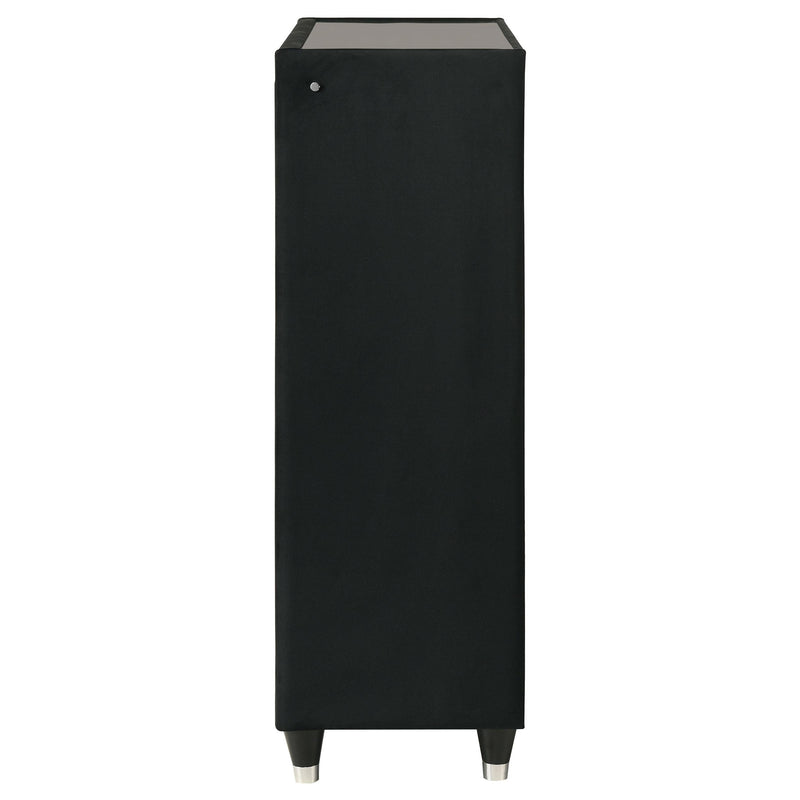 Lorient 5-drawer LED Chest of Drawers Black - detail 5