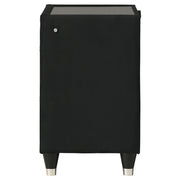 Ravenne 2-drawer Velvet Upholstered LED Nightstand with USB Black - detail 5